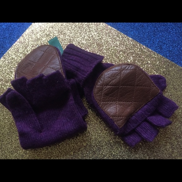 WOOL LAUREN RALPH LAUREN MITTEN Gloves GORG COZY - Picture 2 of 2